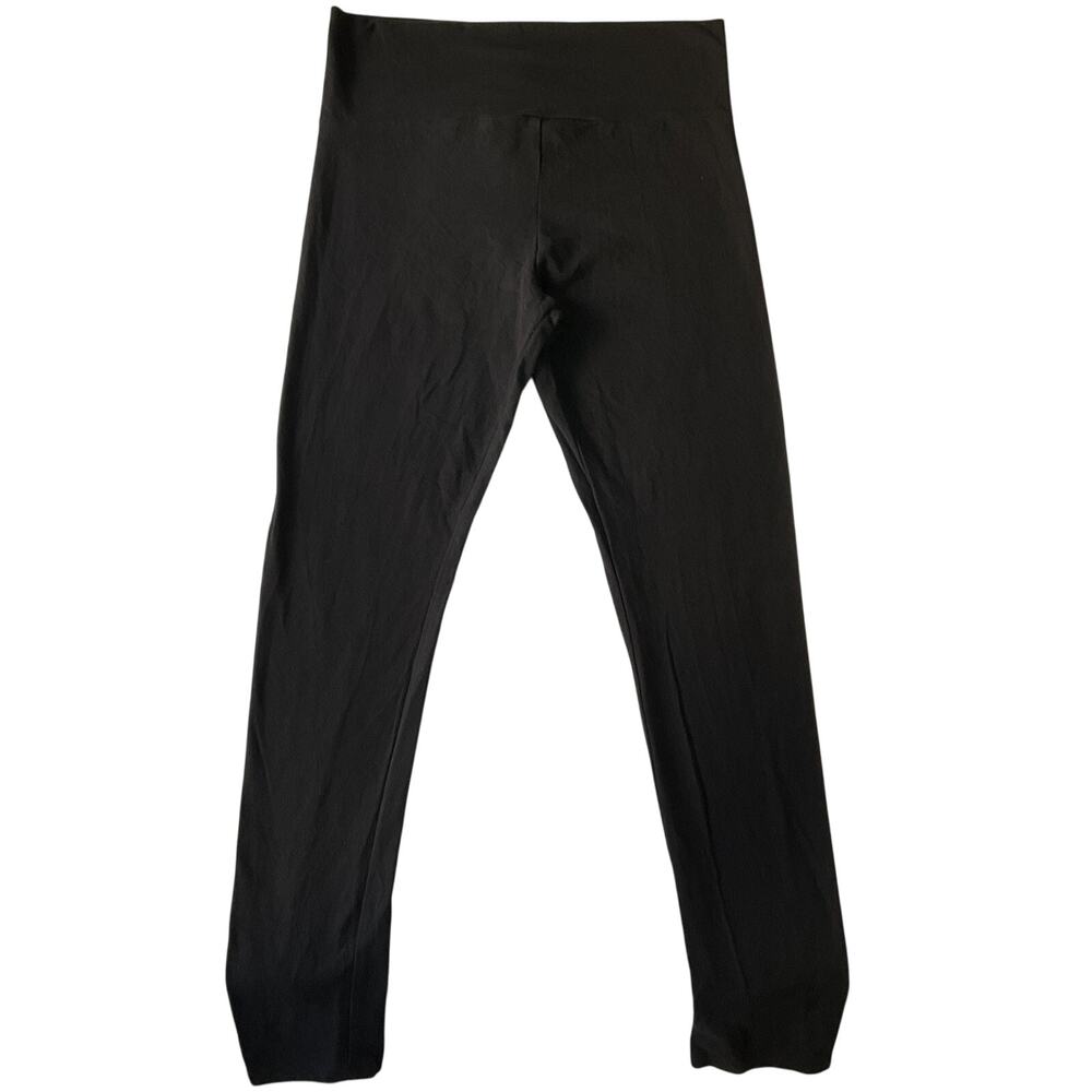 Forever 21 Women Activewear Pants L Black Yoga Legging 28" Inseam Ankle Stretchy